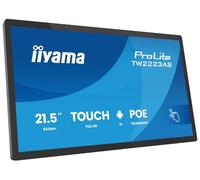 iiyama Prolite TW2223AS-B3P Écran LED IPS 54,6 cm 21,5" Full HD 10 points Multitouch capacitif Android 14 USB-C-Out Audio Out USB3.2/2.0 RJ45 PoE WiFi Bluetooth SD Slot Anti-reflet iiSignage² 24/7 6H
