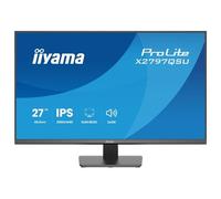 iiyama ProLite X2797QSU-B1 - Écran LED - 27" - 2560 x 1440 QHD @ 75 Hz - IPS - 350 cd/m² - 1000:1 - 1 ms - 2xHDMI, DisplayPort - haut-parleurs - noir, mat