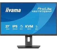 iiyama Prolite XB2797QSNP-B1 Moniteur LED IPS 68,5 cm 27" WQHD HDMI DP-in/Out DaisyChain USB-C Dock 96 W RJ45 Commutateur KVM USB3.2 USB-C Slim-Line Réglage de la Hauteur Pivot AdaptiveSync Noir