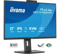 iiyama Moniteur XB2797QSNPH-B1 27" IPS QHD 75Hz USB-C PD96W HDMI DP HAS Webcam KVM RJ45