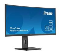 iiyama ProLite XCB3494WQSN-B5 - Écran LED - incurvé - 34" - 3440 x 1440 UWQHD @ 120 Hz - VA - 300 cd/m² - 3000:1 - 0.4 ms - HDMI, DisplayPort, USB-C - haut-parleurs - noir mat