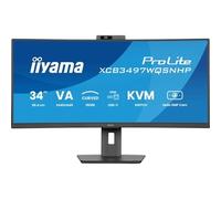 iiyama Prolite XCB3497WQSNP-B1 Écran LED incurvé 1500R VA 34" UWQHD HDMI DP USB 3.2 USB-C Station d'accueil 95 W RJ45 Commutateur KVM Réglage de la Hauteur Synchronisation adaptative Noir