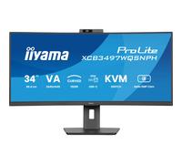 iiyama Prolite XCB3497WQSNP-B1 Écran LED incurvé 1500R VA 34" UWQHD HDMI DP USB 3.2 USB-C Station d'accueil 95 W RJ45 Commutateur KVM Réglage de la Hauteur Synchronisation adaptative Noir
