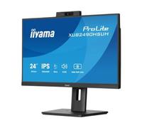 iiyama ProLite XUB2490HSUH-B2 Moniteur de 24" avec affichage Full-HD, webcam 5MP, microphone et fonction de pivot - idéal pour les postes modernes au