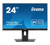 Ecran iiyama Prolite XUB2491H-B1, 23,8" Ultra Mince, Dalle IPS, 1920x1080@100Hz, 0.5ms. 300cd/m², 1300:1, 1xHDMI, 1xDisplay Port, VESA 100x100, 15cm Pied réglable + Pivot, TCO, i-Style Colour