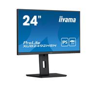 iiyama ProLite XUB2492HSN-B5 Ecran LED 24" Full HD 1920x1080 IPS 4ms 75Hz 250cd/m² Hub USB 3.2 Gen 1 Noir, Montable VESA, Haut-parleurs intégrés
