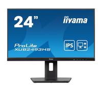 Iiyama Ecran 23,8'' Noir Dalle IPS Ultra Mince 16:9 1920x1080 0.5ms 100Hz 250 CD/m² HDMI DP HPs 15cm Pied réglable en Hauteur + Pivot TCO XUB2493HS-B6