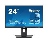 iiyama Ecran Prolite, XUB2493HSU-B7, 23,8" Ultra Mince, Dalle IPS, 1920x1080@100Hz, 1ms, 300cd/m², 1300:1, 1xHDMI, 1xDisplay Port, USB HUB, Haut-parleurs, Pied réglable + Pivot, TCO, i-Style Colour