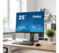 iiyama ProLite XUB2595WSU-B5 Écran IPS 25'' Moniteur professionnel WUXGA de 25 pouces avec dalle IPS, format 16:10 et support ergonomique pour les