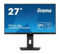 iiyama Ecran Prolite XU2793QS-B7 Ultra Mince, Dalle IPS, 2560x1440@100Hz, 1ms, 300cd/m², 1300:1, 1xHDMI, 1xDisplayPort, Haut-parleurs, VESA 100x100, i-Style Colour. TCO