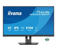 iiyama ProLite XUB3297QSNP-B1 Moniteur de 32'' avec résolution QHD, réducteur de lumière bleue, station d'accueil USB-C (95W) et commutateur KVM.