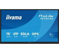 iiyama TE7513A-B2AG Panneau Plat Interactif IFP 75" IPS 4K IR 40 points 500cd Android 14 Google EDLA 2x20W WiFi VESA