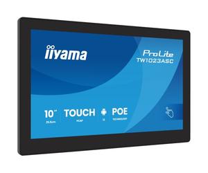 iiyama TW1023ASC-B3P Écran d'affichage dynamique En forme de kiosk 25,6 cm (10.1") Wifi 385 cd/m² WXGA Noir Écran tactile Intégré dans le processeur Android 24/7