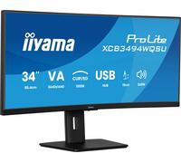 iiyama ProLite XCB3494WQSU-B1 - Écran LED - incurvé - 34" - 3440 x 1440 UWQHD @ 120 Hz - VA - 350 cd/m² - 3000:1 - 0.4 ms - HDMI, DisplayPort, USB-C - haut-parleurs - noir mat
