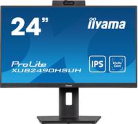 ECRAN 23.8 IIYAMA dalle IPS avec Webcam et microphone 4ms FHD 1920x1080 250 cd/m2 100Hz HDMI DisplayPort USB-HUB(3x3.2) Haut parleurs Pivot 15cm pied réglable