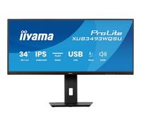 Écran plat - IIYAMA - XUB3493WQSU-B6 - 34"" IPS UWQHD 3440×1440 - Format 21:9 - PiP/PbP & support réglable