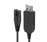 IIYL Cordon de chargeur de rechange pour hydropulseur Waterpik WP360 WP462 WP450 WF13 WP100, câble de charge USB (noir)