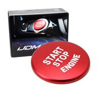 iJDMTOY Coque de bouton poussoir de démarrage en aluminium rouge inspirée des sports de course compatible avec BMW Série 1, 2, 3, 4, 5, 7, X1, X3, X4, X5, X6, etc
