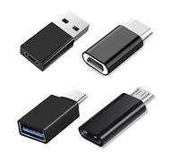iJiGui Adaptateurs USB C (Lot de 4), Adaptateur USB C vers USB 3.0 OTG, Adaptateur USB C Femelle vers USB Mâle et USB C vers Micro USB pour i/Phone 14/13, MacBook Pro, Samsung Galaxy, Portable, PC.