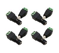 iJiGui Lot de 4 5.5 mm 2.1 mm DC Connecteur d'alimentation Mâle et Femelle de 12 V Adaptateurs Prise, pour Caméra de Vidéosurveillance Système de Sécurité Lumière LED