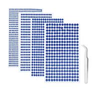 iJiZuo 1792 Pièces Strass Autocollant Diamant, 4 Feuilles Autocollants Acryliques Auto-Adhésifs, pour Décoration, pour DIY Visage Maquillage Décoration - 3mm 4mm 5mm 6mm, Bleu foncé