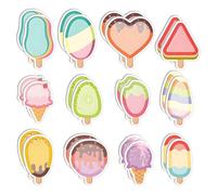 iJiZuo 720 Pièce Mignon Ensemble de Sticky Notes Autocollantes, Drôles Kawaii Sticky Notes, Autocollants Convient aux Mémos, Messages(Motif de glace)