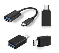 iJiZuo Adaptateur USB C vers USB 3.0[4 Pièces], Adaptateur Câble USB OTG Type C Mâle vers USB A Femelle, Câble OTG USB Type C Mâle vers USB 3.0, pour Samsung S8/S9/S10, MacBook Pro, Huawei