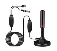 iJiZuo Antenne Tige Numérique, Antenne TV Portable avec Base magnétique, Antenne TV Puissante DVB-T, DVB-T2, DTMB avec Câble de 5 mètres, Grande Puissance de Réception Gain de 30 dBi