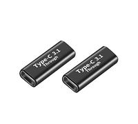 iJiZuo USB C Coupler 10Gbps, Adaptateur USB 3.1 Femelle vers Femelle OTG | Type C, Gen2 USB C Charge Rapide et Data Sync Adaptateur, pour Ordinateur Portable,Téléphone (Noir, 2 Pièces)