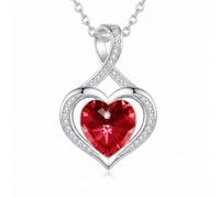IJKL Collier avec pendentif en forme de cœur avec symbole de l'infini pour