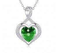 IJKL Collier avec pendentif en forme de cœur avec symbole de l'infini pour