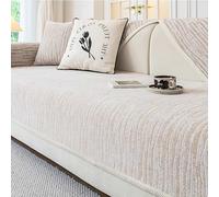 IJNBHU Housse Canapé 1/2/3/4/5 Places,Housses de canapé en Chenille lavables,Forme de L Nouvelles Housses de Coussin de canapé pour Le Salon - Antidérapante,d'or,90 * 260cm