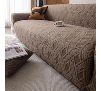 IJNBHU Plaid Canape Grande Taille, Reversible Jeté de Canapé, Housse de Canapé 1/2/3/4 Places,Protège-Canapé Antidérapant pour Chiens,Adaptée pour Canapé et Sofa,Taupe,4 Seater