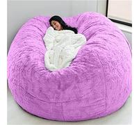 IJNBHU Pouf Géant Immense 140 cm De Diamètre Fourrure XXL Blanc ou Gris ou Chocolat avec Ultra Confortable,Canapé,Double Housses,Coussin(Color:11,Size:5ft)