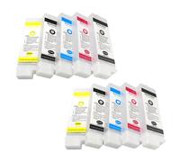 IJOSADON 1 Ensemble de Cartouches à Encre Vide de 260 ML sans Puce compatibles avec Les imprimantes PFI101 102 103 105 Compatible avec IPF671 771 670 770 710 750(260ml No Chip 2Set)