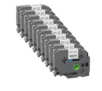 IJOSADON 10 Bande d'étiquette Compatible Tze231 Tze221 Tze211 Tze241 Tze251 Compatible avec Les imprimantes en Tailles 6 mm 9 mm 12 mm 18 mm 24 mm(10PK Black on White)