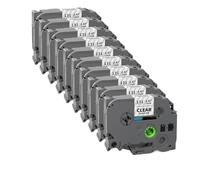 IJOSADON 10 Bande d'étiquette Compatible Tze231 Tze221 Tze211 Tze241 Tze251 Compatible avec Les imprimantes en Tailles 6 mm 9 mm 12 mm 18 mm 24 mm(10PK Black on Clear)