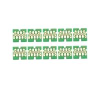 IJOSADON 10 pièces T7251 T7252 T7253 T7254 T725A Puce de Cartouche d'encre Blanche Compatible avec Les imprimantes SureColor F2000 F2100 SC-F2000 SC-F2100 T725A00 puces Blanches(10PCS T7254 Y)
