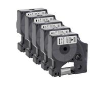 IJOSADON 10pcs 45013 Compatible D1 Tape Fonctionne avec 45010 45018 45021 s'adapte à l'imprimante d'étiquettes LabelManager 160 280 260D(Black on Silver)