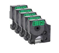 IJOSADON 10pcs 45013 Compatible D1 Tape Fonctionne avec 45010 45018 45021 s'adapte à l'imprimante d'étiquettes LabelManager 160 280 260D(Black on Green)