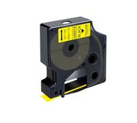 IJOSADON 1PCS 12 mm Étiquette Cassette Ribbon Compatible avec la Bande D1 45010 45013 45016 45017 45018 Compatible avec LabelManager 160 280 et Les Fabricants d'étiquettes similaires(Black on Yellow)
