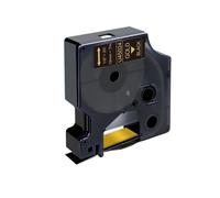 IJOSADON 1PCS 12 mm Étiquette Cassette Ribbon Compatible avec la Bande D1 45010 45013 45016 45017 45018 Compatible avec LabelManager 160 280 et Les Fabricants d'étiquettes similaires(Gold on Black)