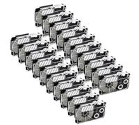 IJOSADON 30 Rubans adhésifs compatibles avec Les modèles d'imprimante d'étiquettes KL-60 KL-100 KL-120 Compatible avec numéro de pièce XR9WE XR-9WE XR-9X XR-9RD XR-9BU(White on Clear)