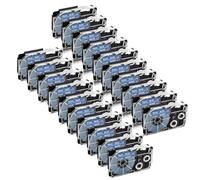 IJOSADON 30 Rubans adhésifs compatibles avec Les modèles d'imprimante d'étiquettes KL-60 KL-100 KL-120 Compatible avec numéro de pièce XR9WE XR-9WE XR-9X XR-9RD XR-9BU(White on Blue)
