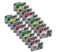 IJOSADON 30 Rubans adhésifs compatibles avec Les modèles d'imprimante d'étiquettes KL-60 KL-100 KL-120 Compatible avec numéro de pièce XR9WE XR-9WE XR-9X XR-9RD XR-9BU(5Mixed Colors)