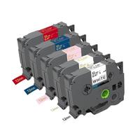 IJOSADON 4/5 / 7pk 12 mm Tze Ribbon en Satin Compatible avec TZ RE34 TZ RN34 TZ R234 TZ RW34 TZ R231 TZ R531 TZ RE31(5PK Mixed Color)