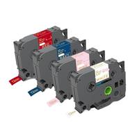 IJOSADON 4/5 / 7pk 12 mm Tze Ribbon en Satin Compatible avec TZ RE34 TZ RN34 TZ R234 TZ RW34 TZ R231 TZ R531 TZ RE31(4PK Mixed Color)