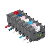 IJOSADON 4/5 / 7pk 12 mm Tze Ribbon en Satin Compatible avec TZ RE34 TZ RN34 TZ R234 TZ RW34 TZ R231 TZ R531 TZ RE31(7PK Mixed Color)