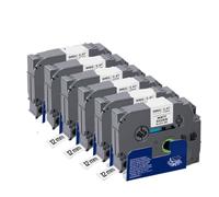 IJOSADON 6 à 10pk tzes231 Tapis Compatible 12 mm tzes131 tzes231 tzes631 tzesm93 Tampon de Bande adhésive Acrylique Fonctionne avec des imprimantes d'étiquette(Matt Silver)