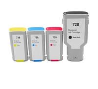 IJOSADON Cartouche à Encre Compatible Compatible avec 728 728xl Capacité complète Compatible avec DesignJet T730 T830 F9J68A F9J67A F9J66A(130ml MBK CMY Set)